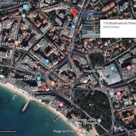 Center Of Les Pins, 3 - Private Parking Juan-les-Pins
